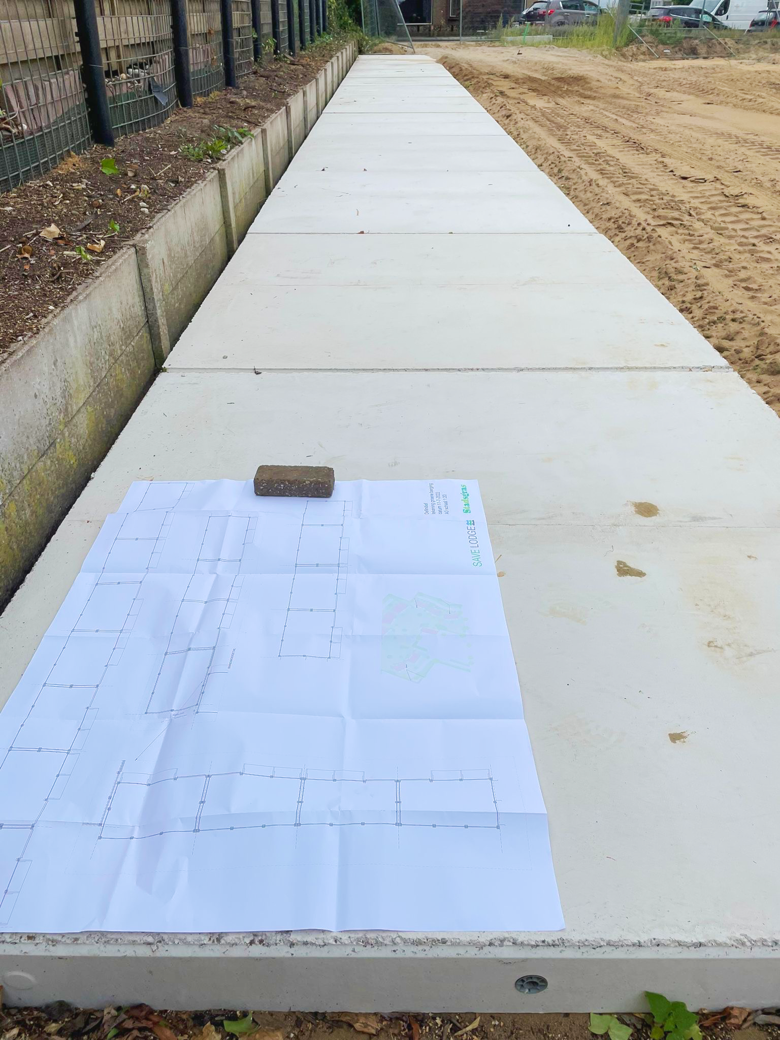 Duurzame betonplaten voor de fundering